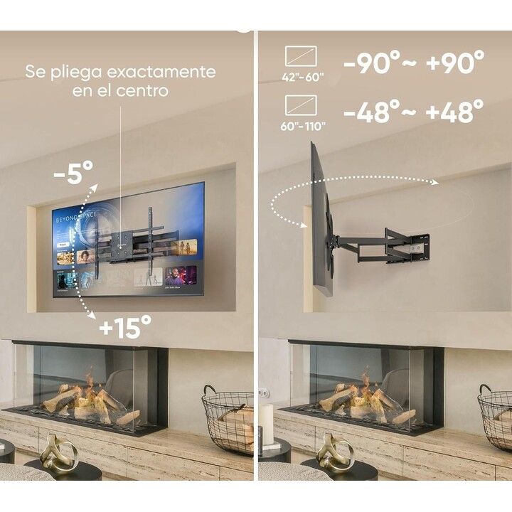Suporte de parede para TV/42-110"/preto M8L-B ONKRON
