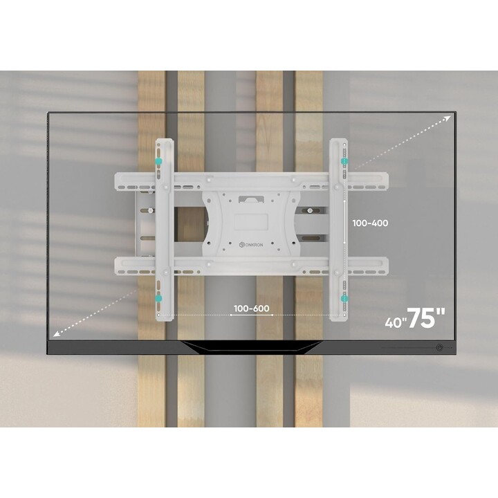Soporte de pared para TV Onkron M7L-W/40-75"/Blanco