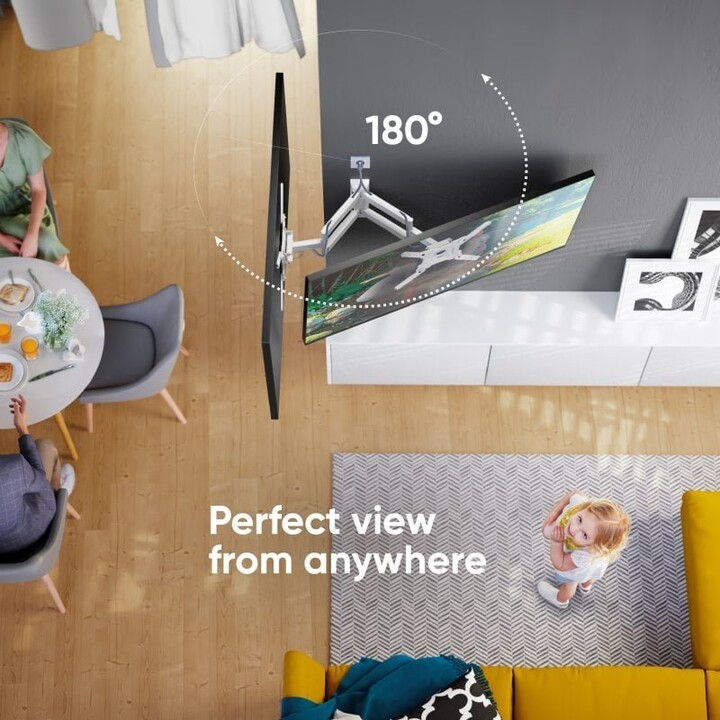 Support mural pour téléviseur Onkron M4-W (32-65"), blanc