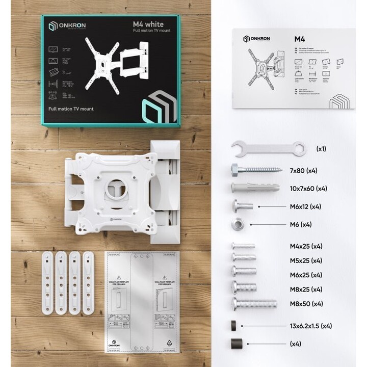 Onkron M4-W TV Wall Mount Accessory /32-65"/White