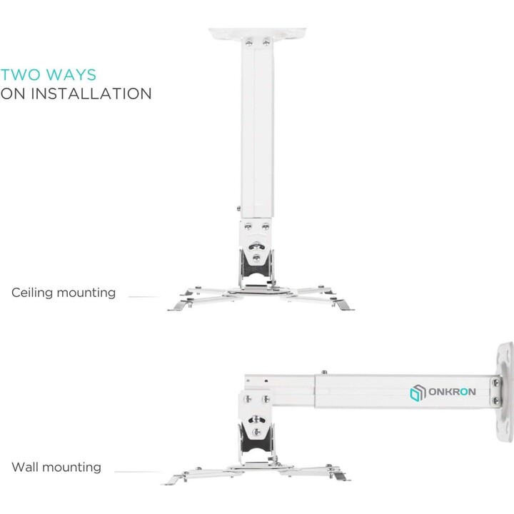 Supporto per proiettore Onkron K5A-W/bianco