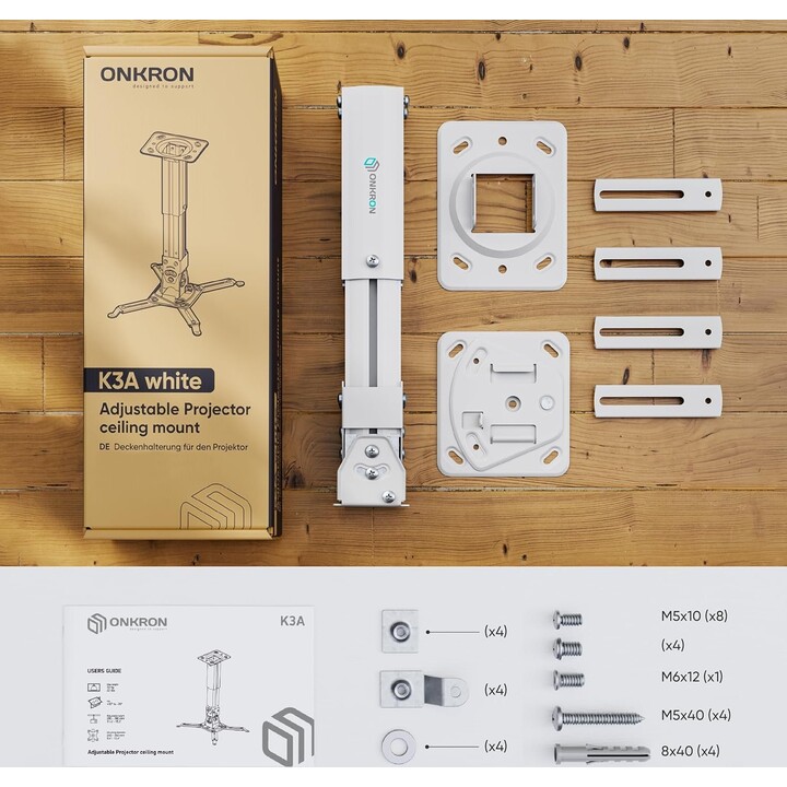 Onkron K3A-W Projektorhalterung/Weiß