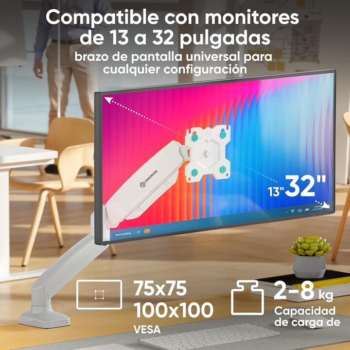 Monitor-Zubehör-Wandhalterung/13-32" Weiß G80-W Onkron