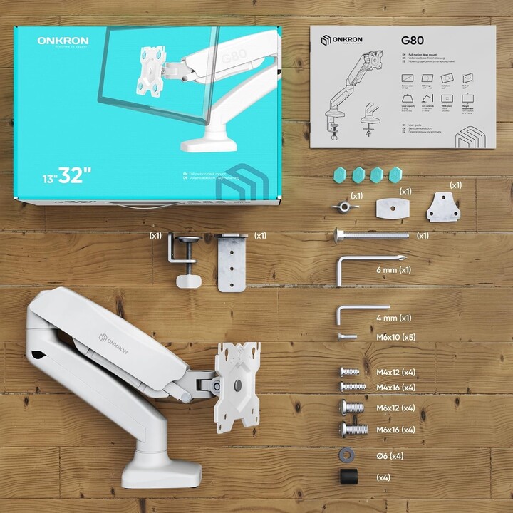 Monitor Acc Wall Mount/13-32" White G80-W Onkron