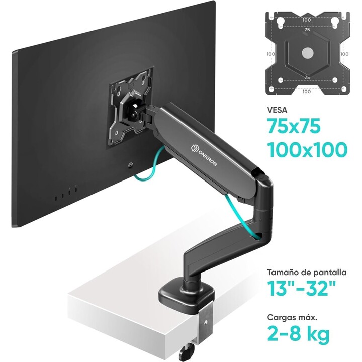 Onkron G50-B Monitor-Wandhalterung Zubehör/13-32" Schwarz