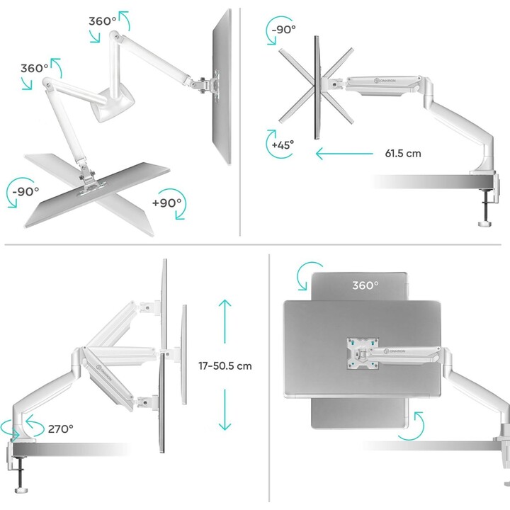 Monitor-Zubehör-Wandhalterung/13-32" Weiß G200-W Onkron