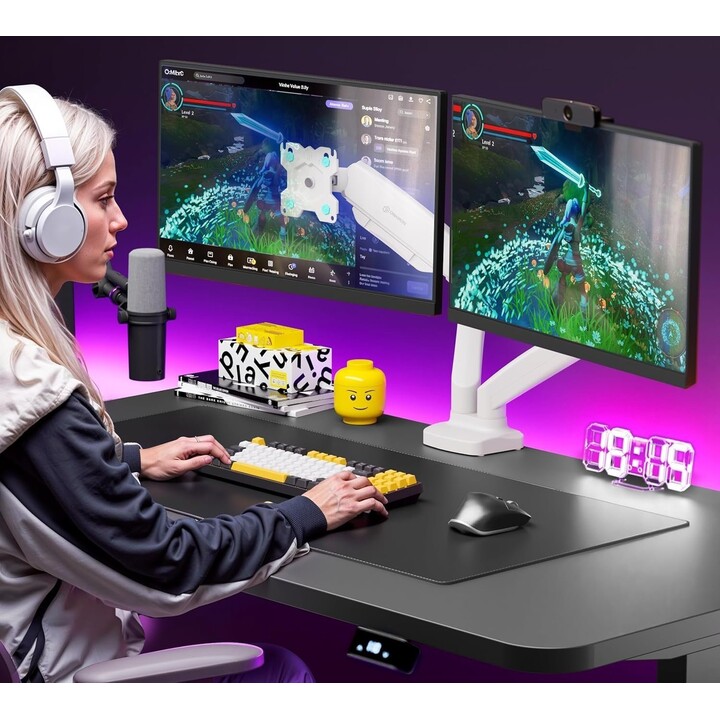 ONKRON G160-W supporto da scrivania per 2 monitor 13-32" bianco