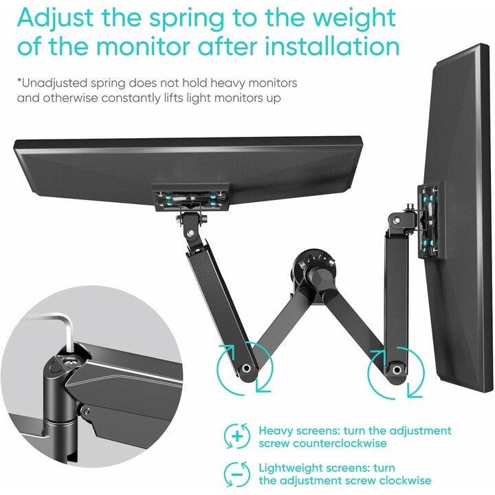Soporte de pared para monitor Onkron G140-B, 13-32", color negro