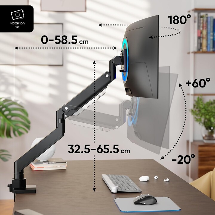 Supporto da parete per monitor con accesso/17-57" nero G130-B Onkron