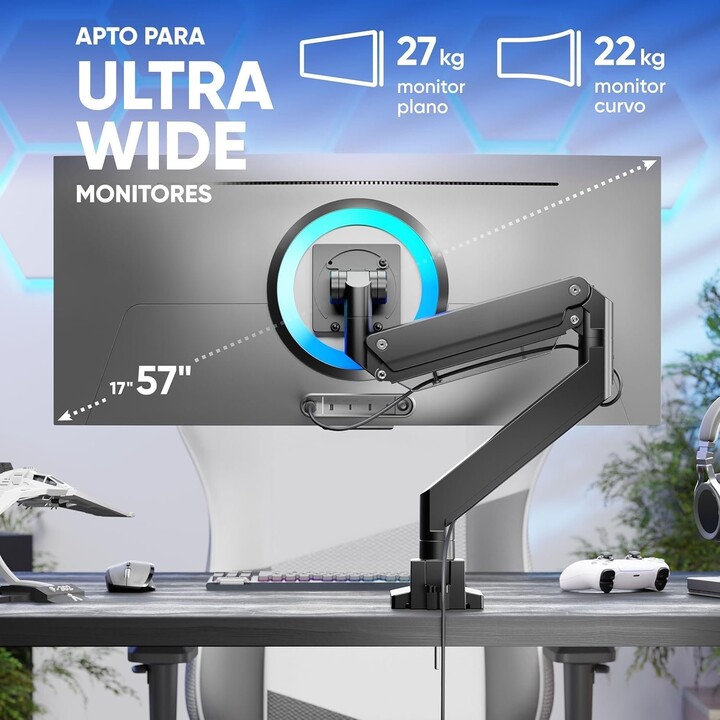 Monitor Access Wall Mount/17-57" Black G130-B Onkron