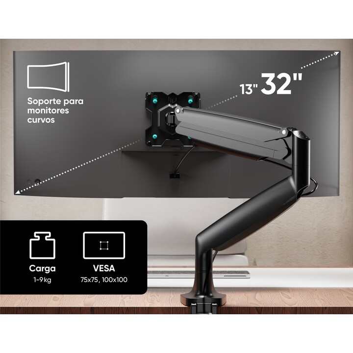 Support mural pour moniteur 13-32 pouces, noir, G100-B, Onkron