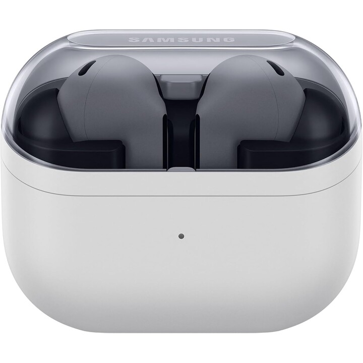Samsung Galaxy Buds3 FE, Galaxy AI, fones de ouvido sem fio, cancelamento de ruído, Bluetooth, áudio 360, cinza
