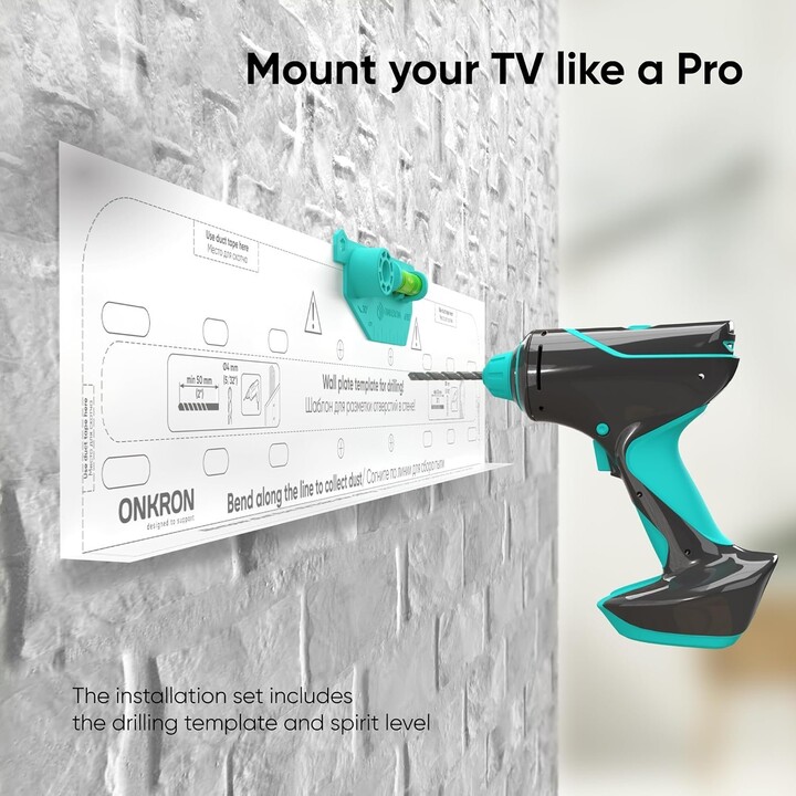 Accesorio de montaje en pared para TV Onkron FM5-B (35-65"), negro