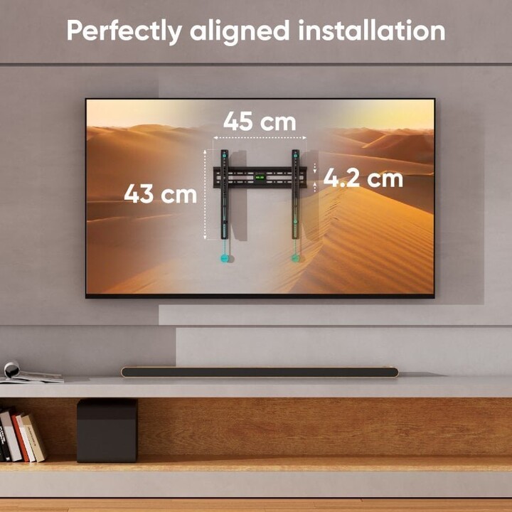 Support mural pour téléviseur Onkron FM2-B (32-65"), noir