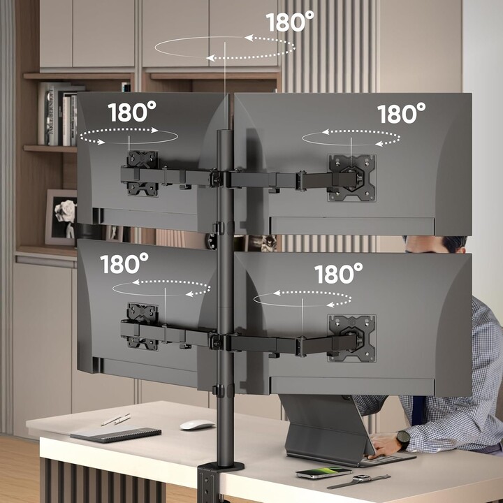 Soporte de pared para monitor de 13 a 32 pulgadas, negro, D421E-B, Onkron