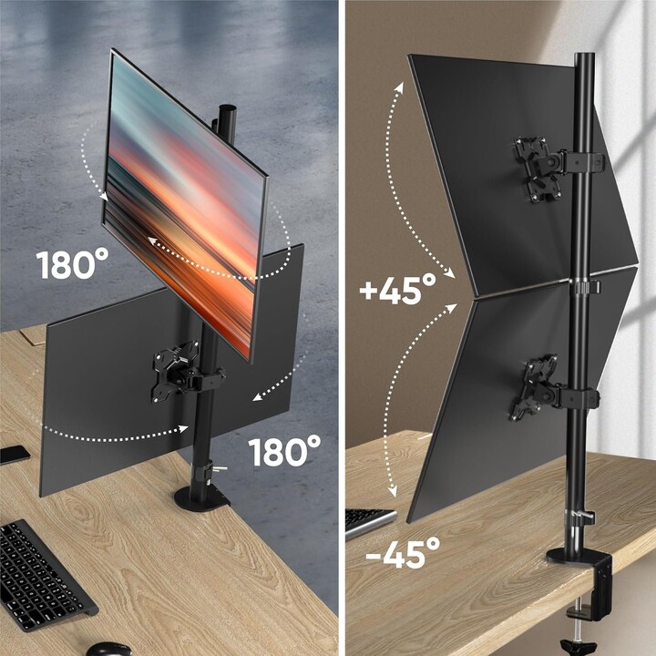 Supporto da parete per monitor Onkron D208E-B Acc/13-34" Nero