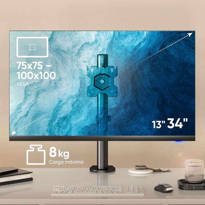 Monitor-Wandhalterung/13-34" Schwarz D121E-B Onkron