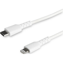 Startech Cable de Sincronización y Carga USB Tipo C a Lightning con Fibra de Aramida Resistente, 1 m, Blanco