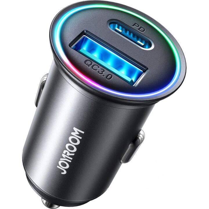 Joyroom JR-CCN04 60 W USB-A et USB Type-C - Chargeur de voiture