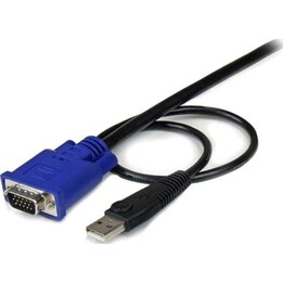 Startech Cable Kvm Ultra Delgado 3m Todo En 1 Vga Usb Hd15