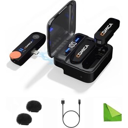COMICA Vimo S-MI Wireless Lavalier Microphone with Sound Cancellation (Lightning) Black