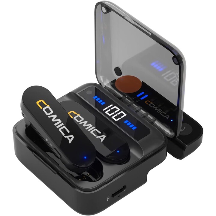 COMICA Vimo S-MI Micrófono Lavalier Inalámbrico con Cancelación de Sonido (Lightning) Negro