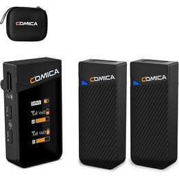 COMICA Vimo C2 Microfono lavalier integrato a 2 canali con controllo e cancellazione del suono