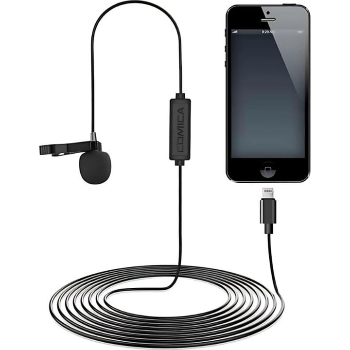 COMICA Lavalier-Mikrofon für Smartphone Lightning 4,5 m
