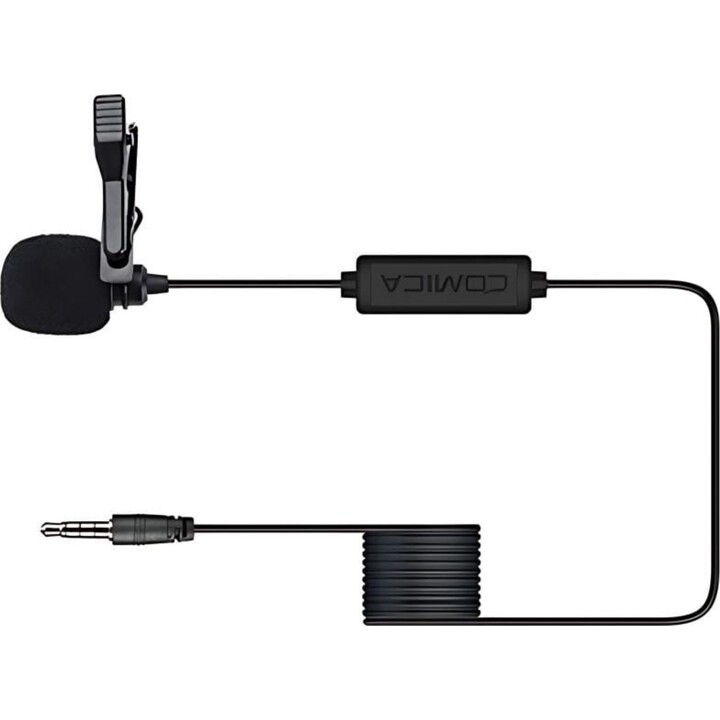 Microfone Lavalier COMICA para Smartphone TRRS 4,5 m