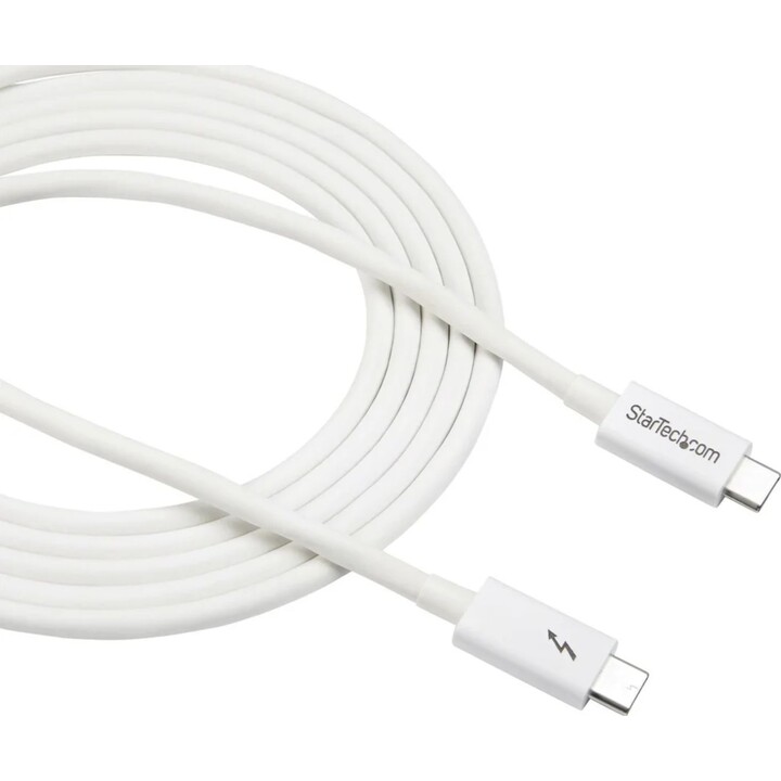 Startech Thunderbolt 3 Passive Cable 2m - 20Gbps - PD 100W - 4K Video, White