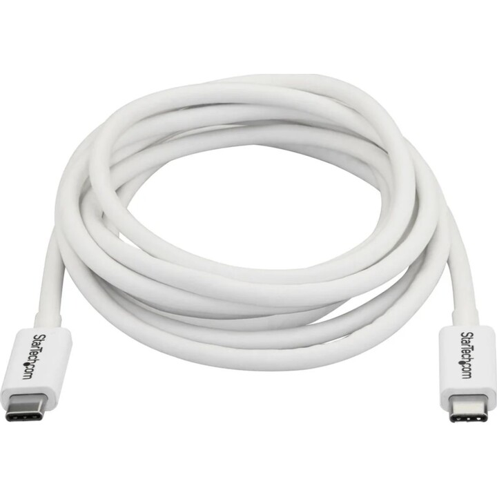 Startech Thunderbolt 3 Passive Cable 2m - 20Gbps - PD 100W - 4K Video, White