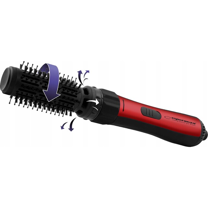 Esperanza EBL008 Secador de Cabelo Rotativo Modelador 1000 W Preto Vermelho
