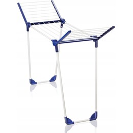 Leifheit Pegasus 120 Solid Bath Weiß Blau Kompakter Wäschetrockner