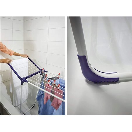 Leifheit Pegasus 120 Solid Bath White Blue Compact Clothes Dryer