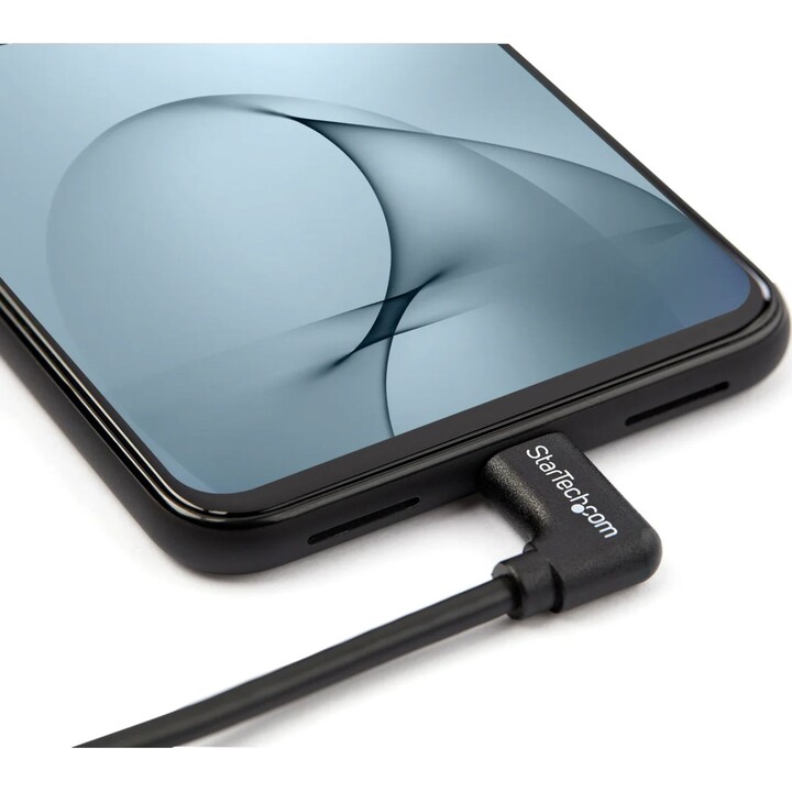 StarTech.com Cavo USB-C da 1 m Angolato a 90°, Cavetto USB Tipo-C per Ricarica e Sincronizzazione PD 60W (3A) USB 2.0