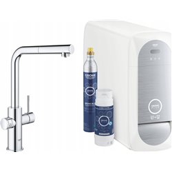 Torneira de cozinha com filtro de água prata Grohe Blue Home 31539000
