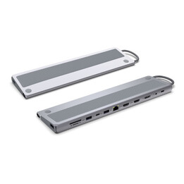 Estação de encaixe para laptop Ewent Ew1150 e estação de encaixe com fio USB 3.2 Gen 1 (3.1 Gen 1) Tipo C Alumínio