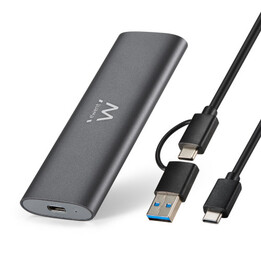 Ewent Ew7060 External Hard Drive Enclosure External Solid State Drive (SSD) Enclosure Dark Grey