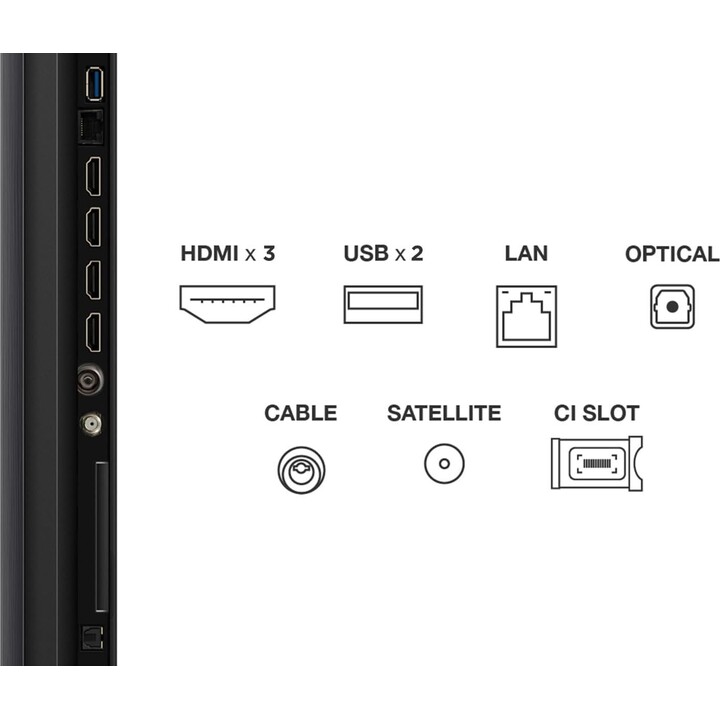 Televisor LED Tcl 55C61Ks Qled Mini de 55 pulgadas, 4K HDr Premium, Dolby Vision y Atmos, sonido Onkyo 2.1, Smart TV con Google 