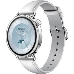 Xiaomi Watch S4 41 mm com bracelete em couro Branco