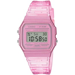 Casio F-91WS-4EF Kollektion Damenuhr Digital Rosa