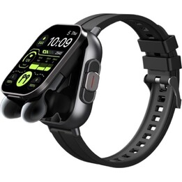 D8 Noir avec bracelet en silicone et écouteurs