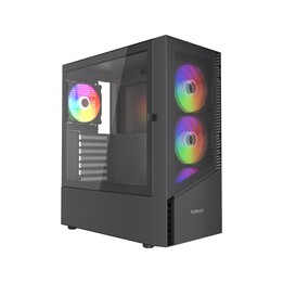 Gembird Boîtier PC Gaming ATX CCC-FC-4300 Fornax 4300, rétroéclairage ARBG, noir
