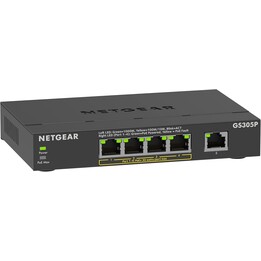 NETGEAR GS305Pv3 Non-géré Gigabit Ethernet (10/100/1000) Connexion Ethernet, supportant l'alimentation via ce port (PoE) Noir