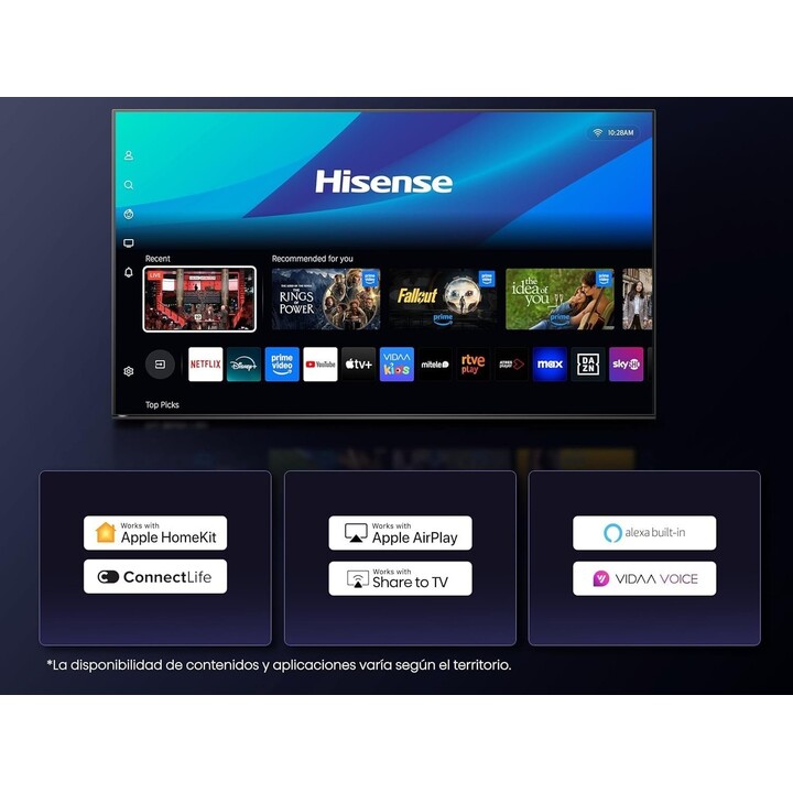 Hisense 75E7Q - Qled Smart Tv 75 Inches, Dolby Vision, Dolby Atmos, Game Mode Plus, 60Hz Vrr 120 Fps, Sports Mode, Ai Soft Monvo