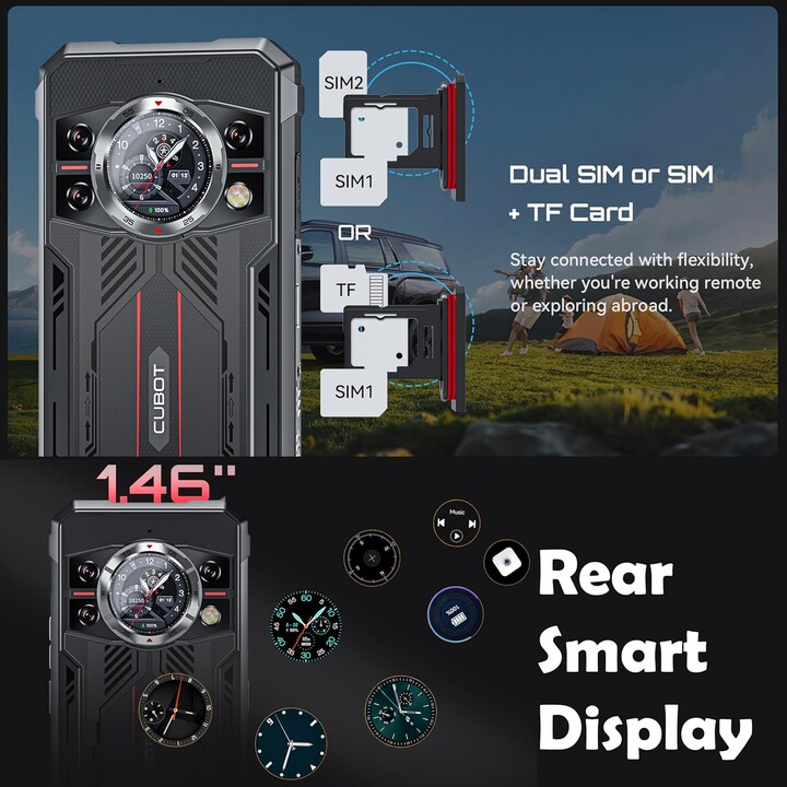 Cubot Kingkong 11 5G, 16GB 256GB, 6.72 IPS LCD FullHD+, Dimensity 7025, 10200mAh, Dual Sim, Black