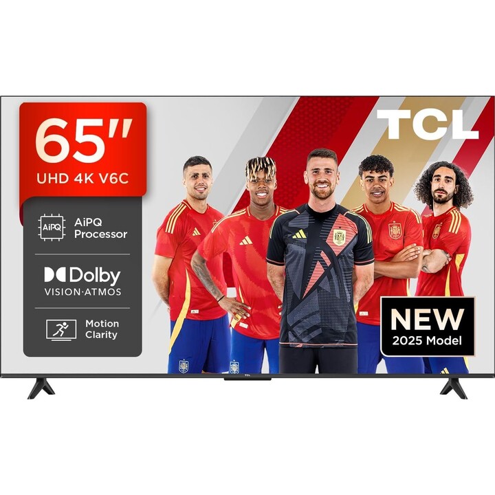 TCL 65-Polegadas 4K Ultra HD TV, 3840 x 2160 Pixels, Plano, 16:9, DLED, 65V6C