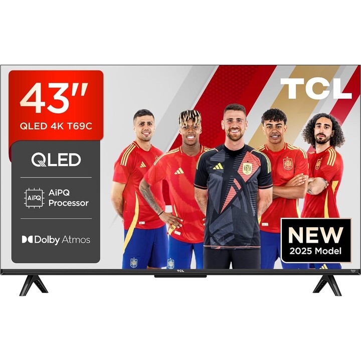 Tcl 43 Inch 4K Ultra HD 3840 x 2160 Pixels Flat 16:9 Qled 43T69C Television