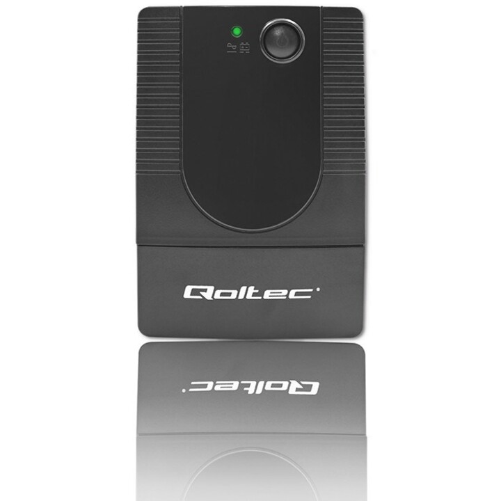 Qoltec 53774 alimentation d'énergie non interruptible Interactivité de ligne 1 kVA 600 W 1 sortie(s) CA
