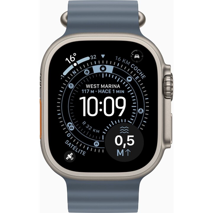 Apple Watch Ultra 3 GPS Cellular 49mm Caja de Titanio Natural con Correa Azul Náutico
